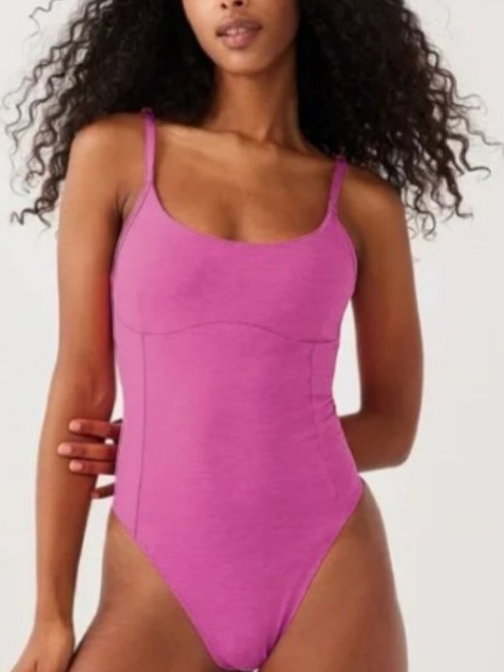 Outdoor Voices Cerise techsweat™ leotard pink women's size L